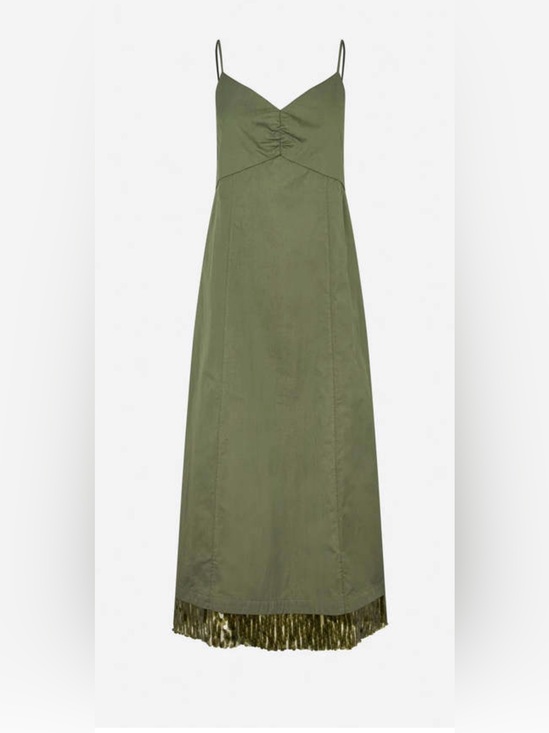Baum Und Pferdgarten Dresses & Skirts - Olive Green Fringe-Hem Maxi Skirt